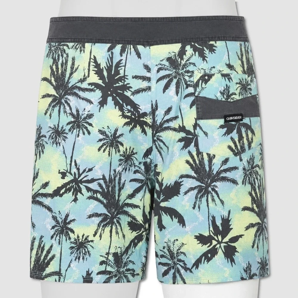 Quiksilver Surfsilk Washed 18 Board Shorts - NWT Mens Size 33 Multi - #49691-L8